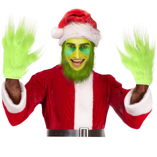 Green Grinch Elf Gloves