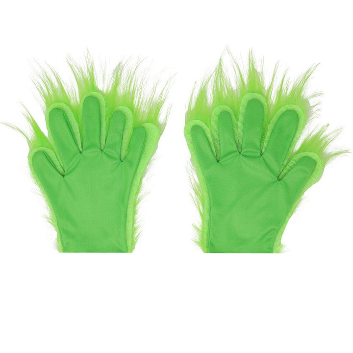 Green Grinch Elf Gloves