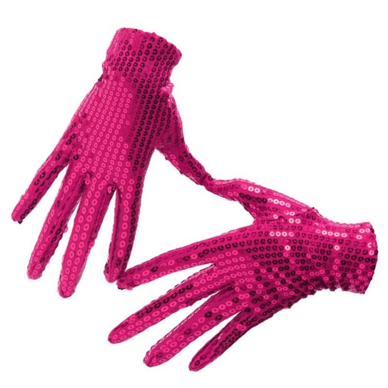 Fuchsia Sequin Gloves