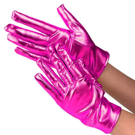 Metallic Fuchsia Gloves