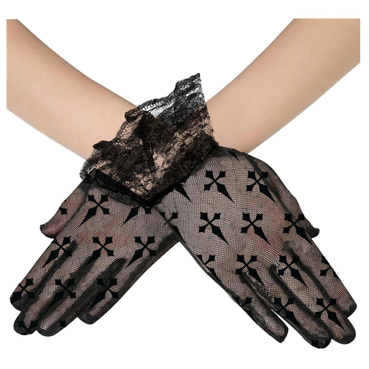 Gothic Cross Gloves
