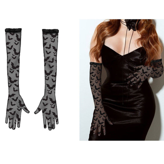 Long Gothic Bat Gloves