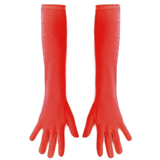 Long Red Eco Gloves