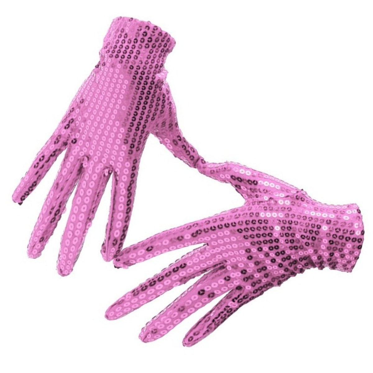 Pink Sequin Gloves