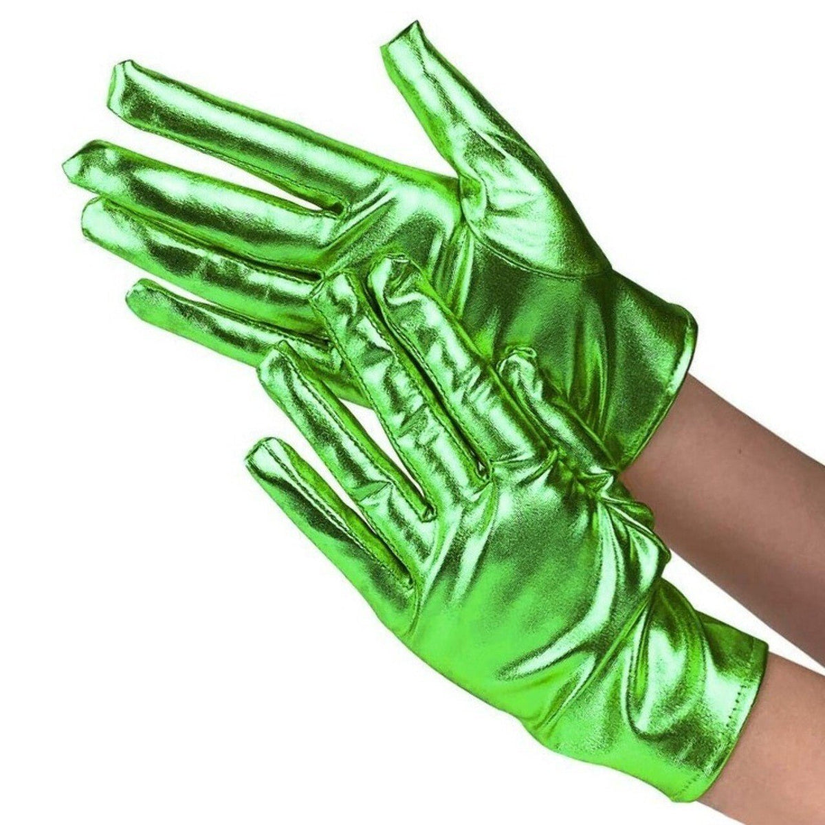 Metallic Green Gloves