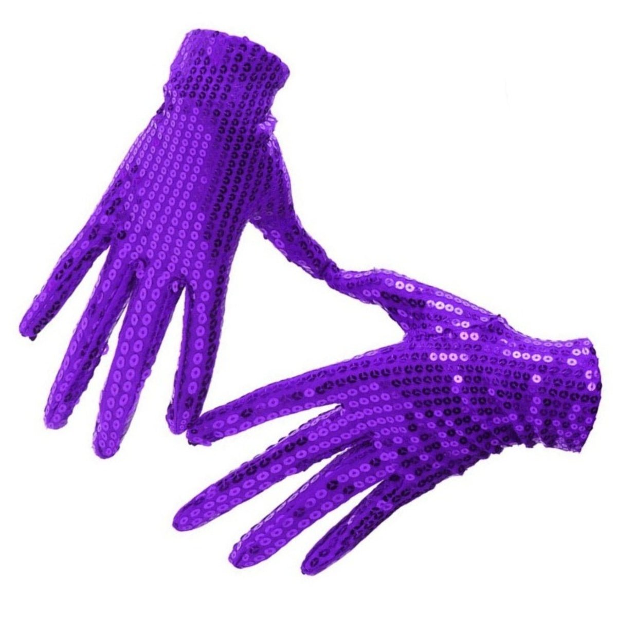 Purple Sequin Gloves
