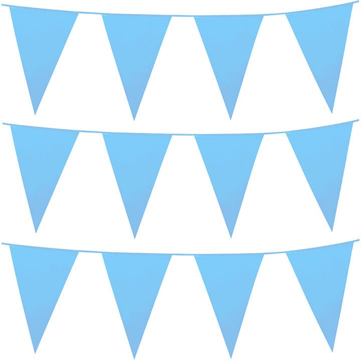 Blue Pennant Banner Garland