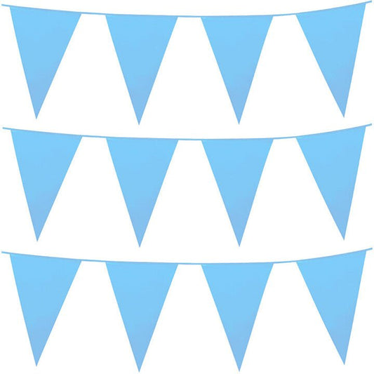 Blue Pennant Banner Garland