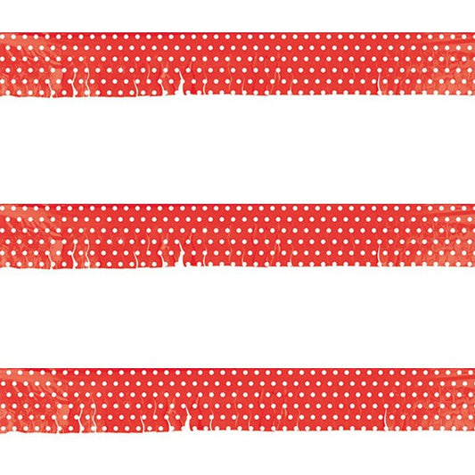 Red Fringed Garland with White Polka Dots