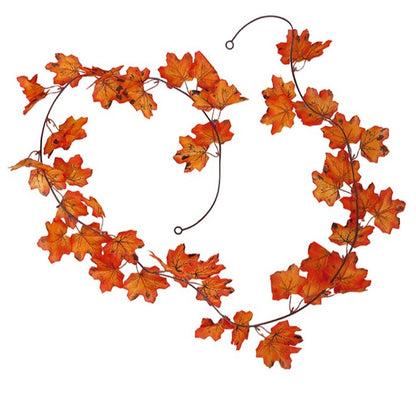 Autumn Orange Leaves Garland