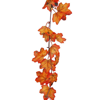 Autumn Orange Leaves Garland