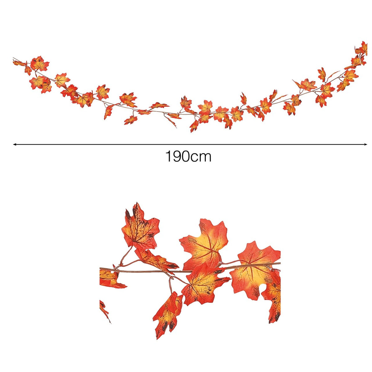 Autumn Orange Leaves Garland