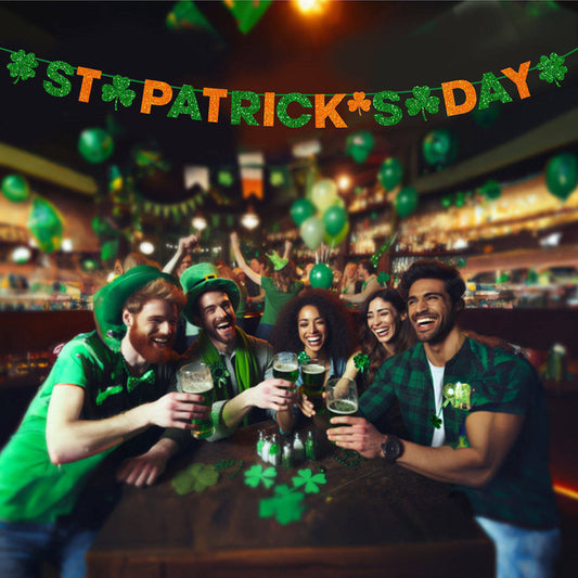 St Patricks Day Shamrocks Garland