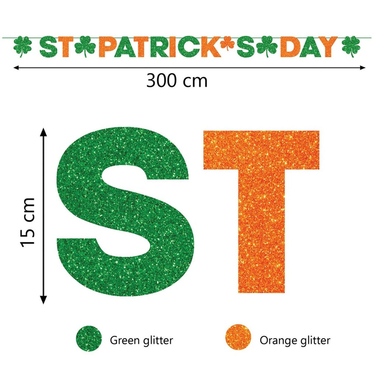 St Patricks Day Shamrocks Garland