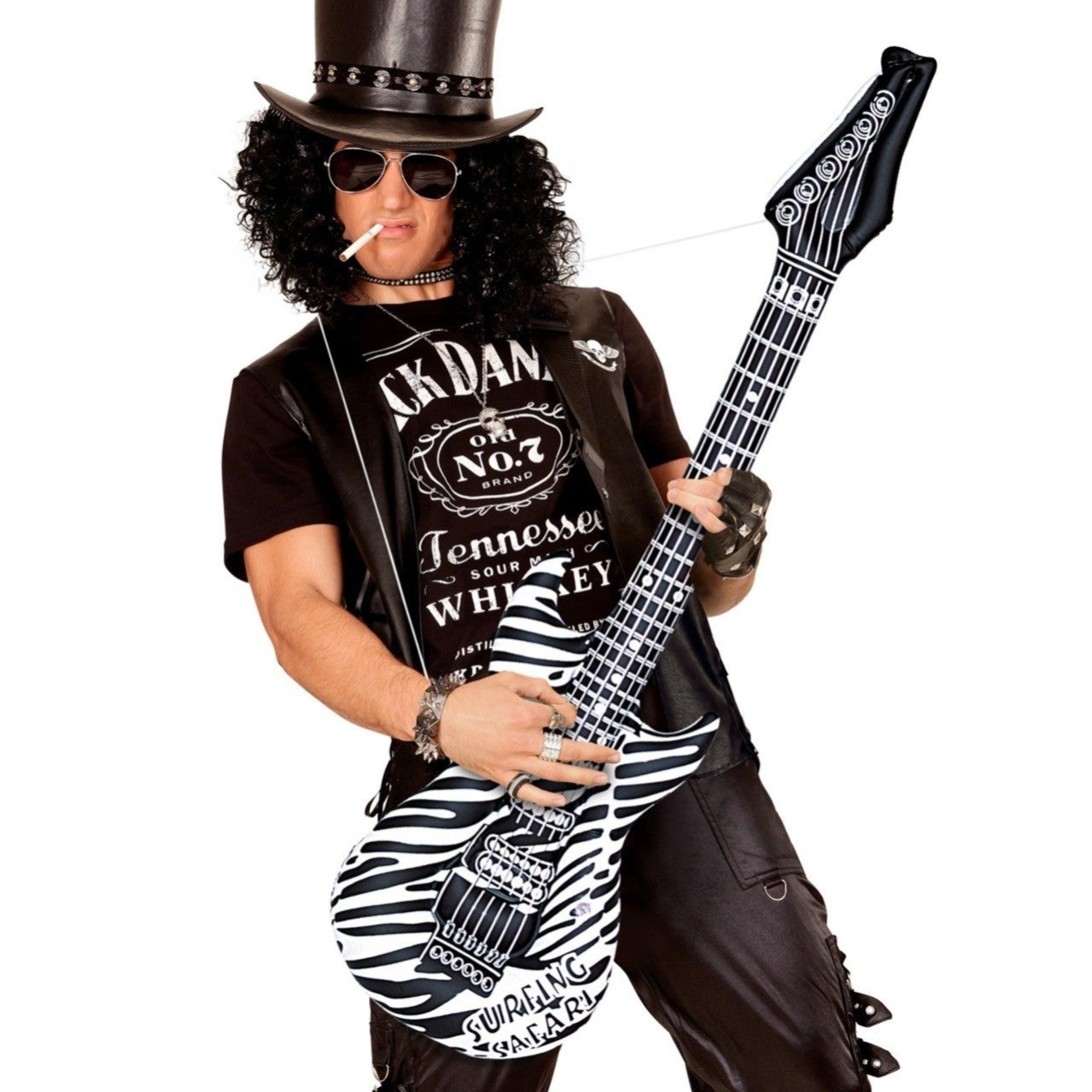 Inflatable Zebra Guitar