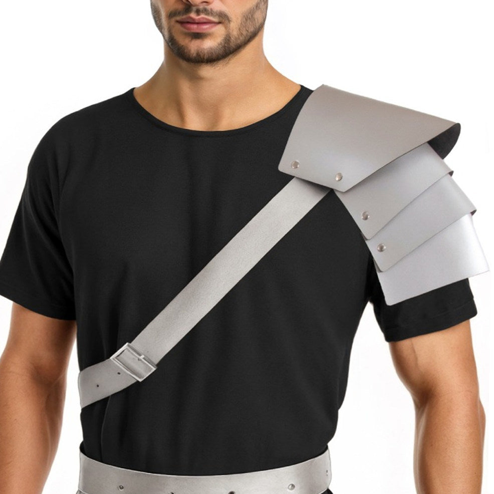 Silver Roman Gladiator Shoulder Armour