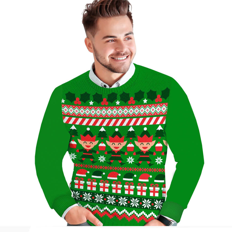 Mens Elf Christmas Jumper