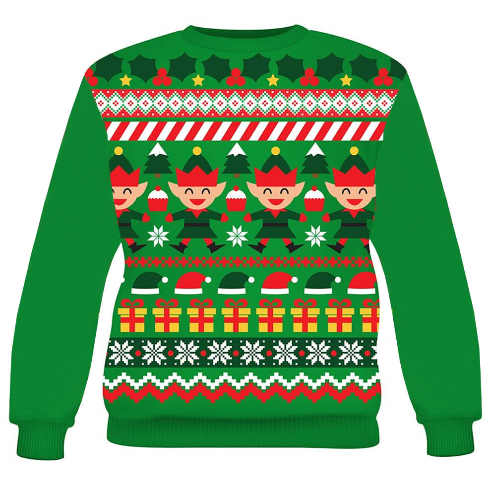 Kids Elf Christmas Jumper