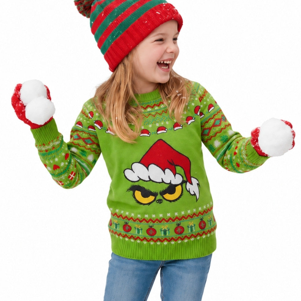 Kids Grinch Christmas Jumper
