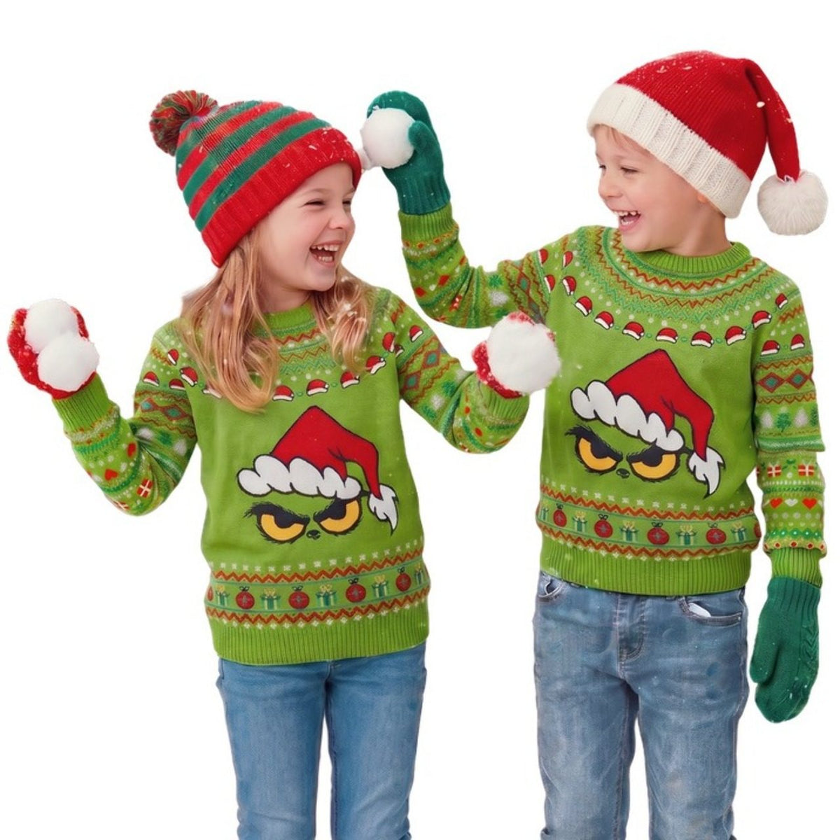 Kids Grinch Christmas Jumper