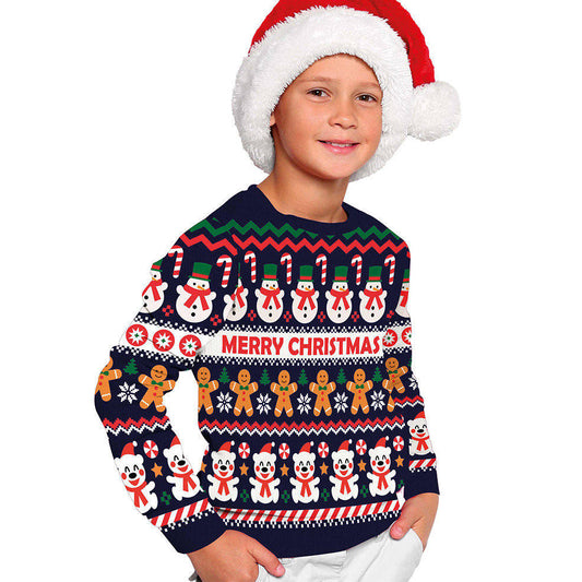 Kids Snow Christmas Jumper