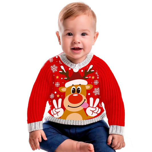 Baby Reindeer Christmas Jumper