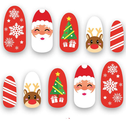 Set of 10 Christmas Nails