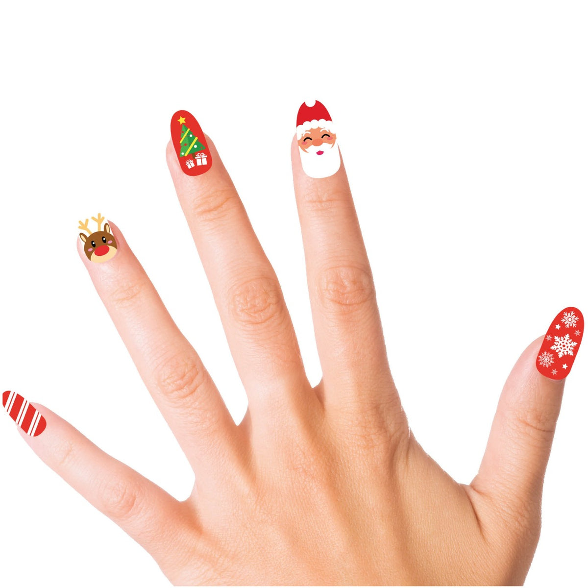 Set of 10 Christmas Nails