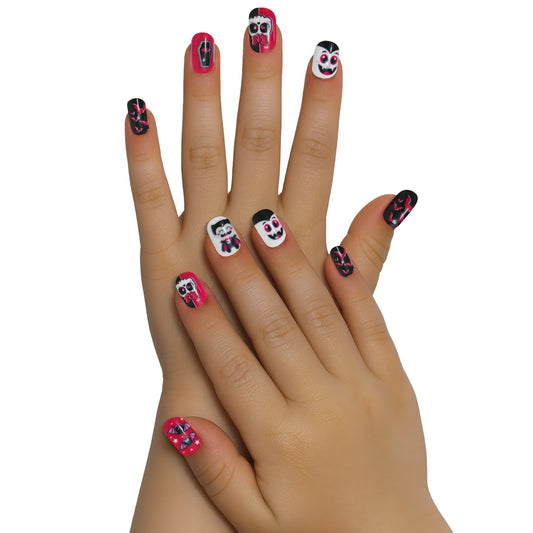 12-Piece Kids Halloween Vampire Nail Set
