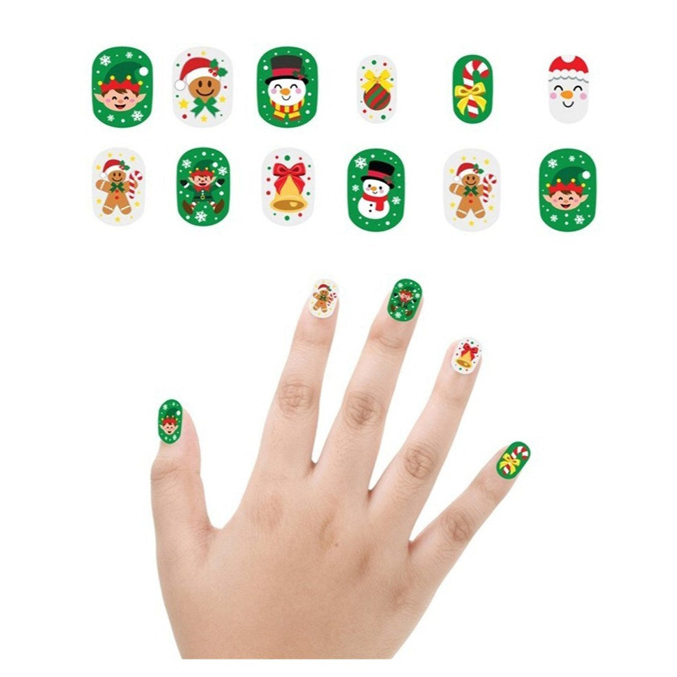 Elf Christmas Nails Kit 12 Pieces