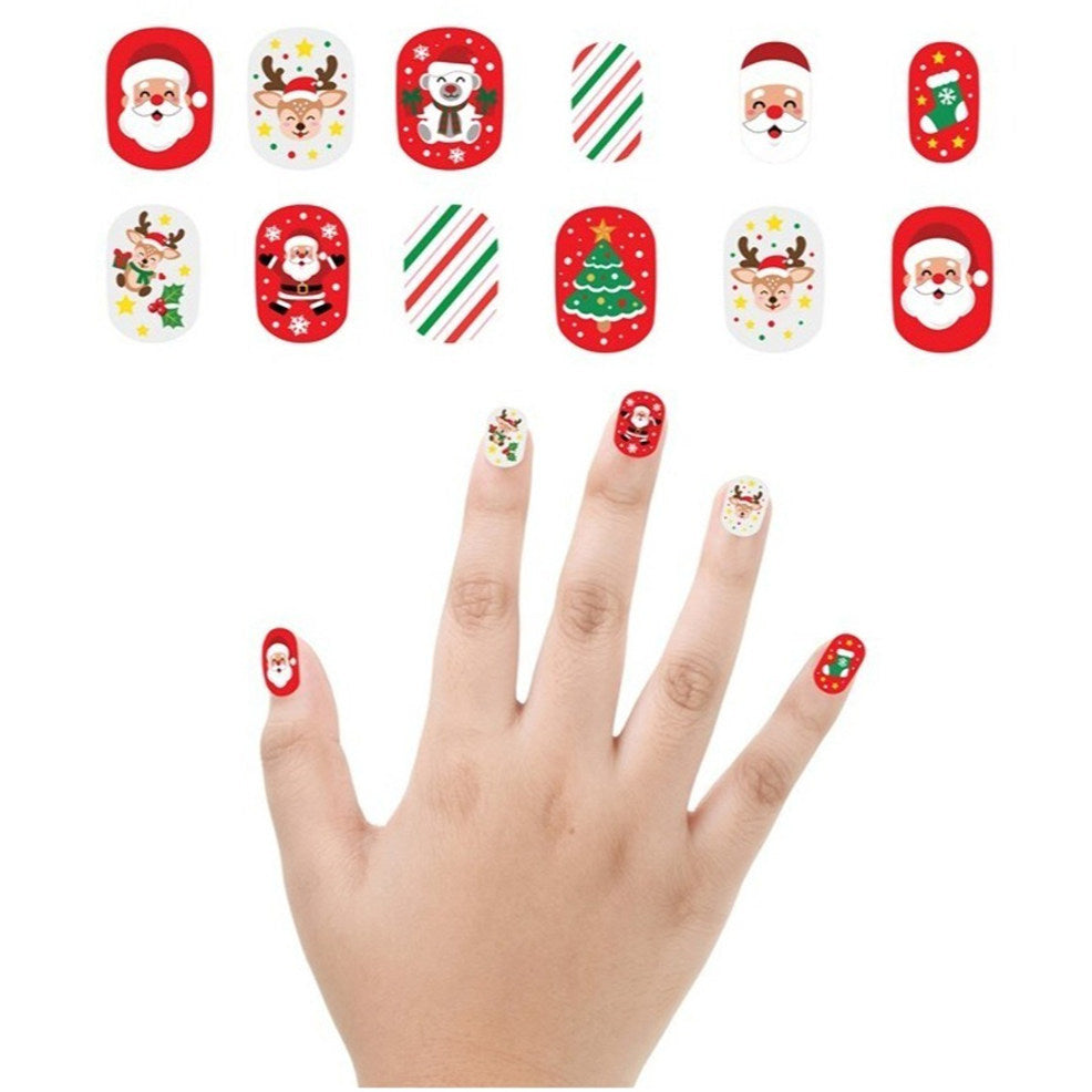 Set of 12 Santa Claus Christmas Nails