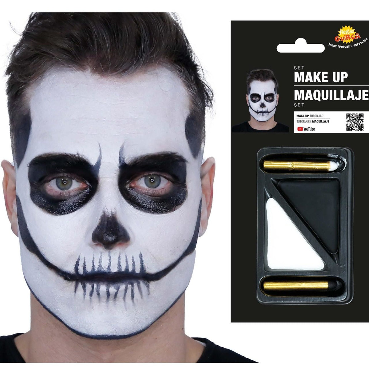 Black and White Skeleton Makeup Kit