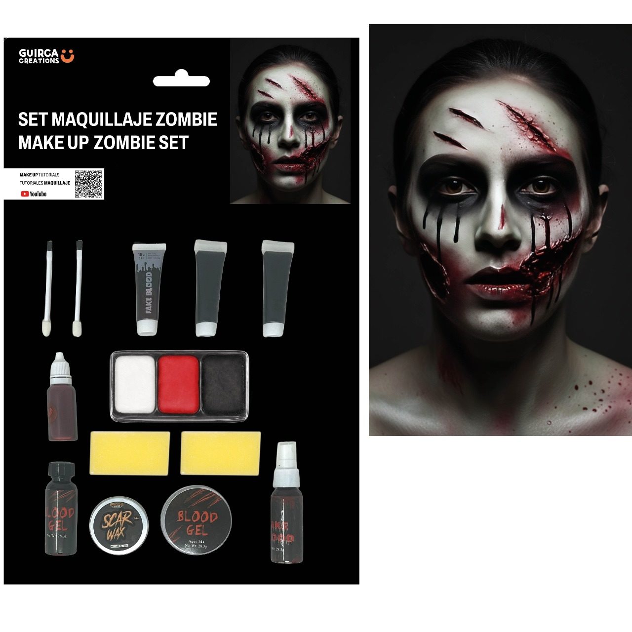 Sinister Zombie Makeup Kit