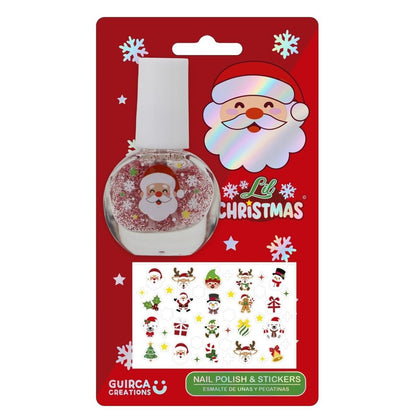 Christmas Nail Polish and Stickers Kit