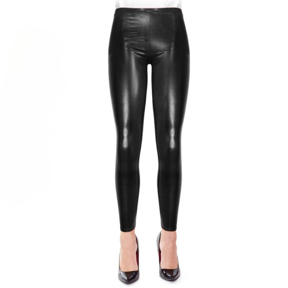 Adult Black Metallic Leggings