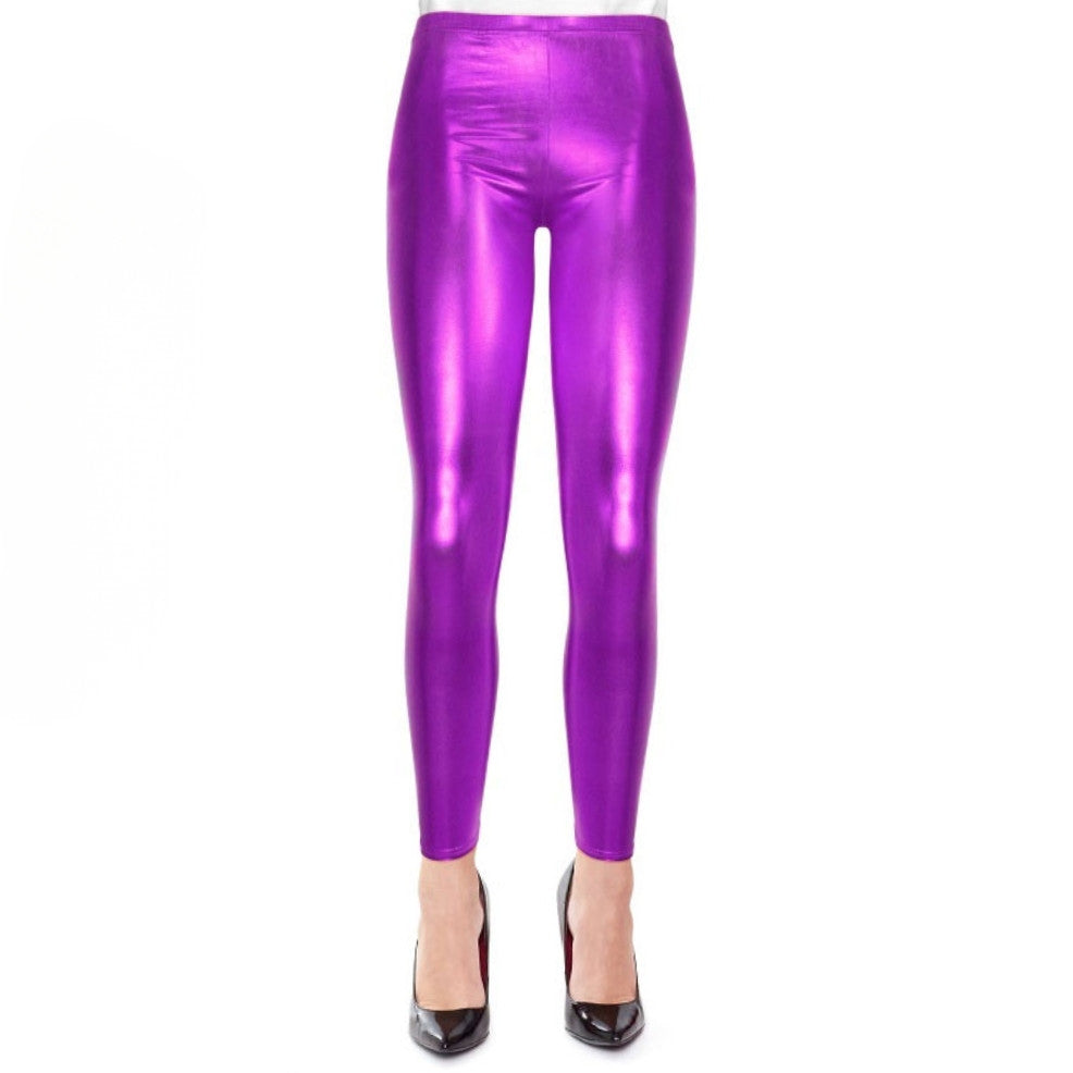 Adult Metallic Violet Leggings