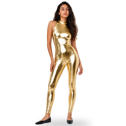 Sleeveless Metallic Gold Bodysuit