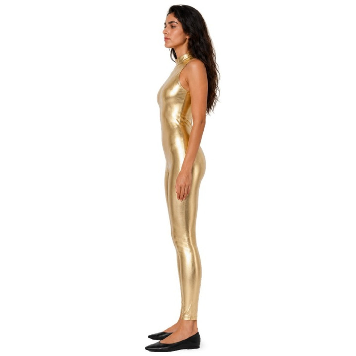Sleeveless Metallic Gold Bodysuit