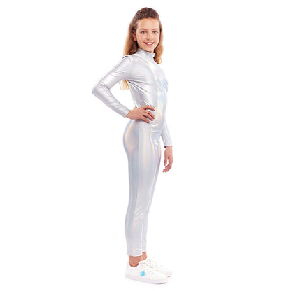 Kids Metallic Holographic Tights