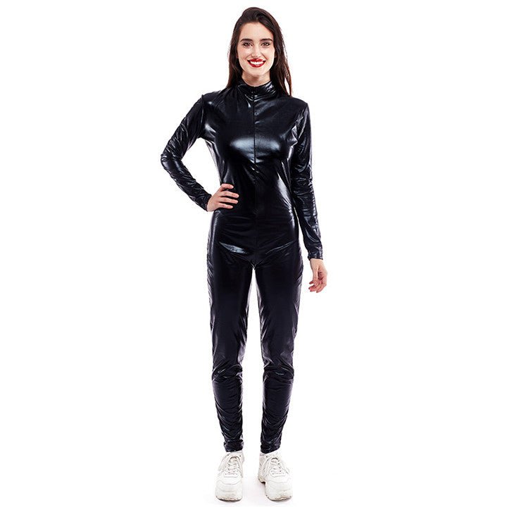 Adult Black Metallic Tights