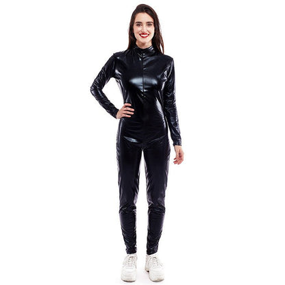 Adult Black Metallic Tights