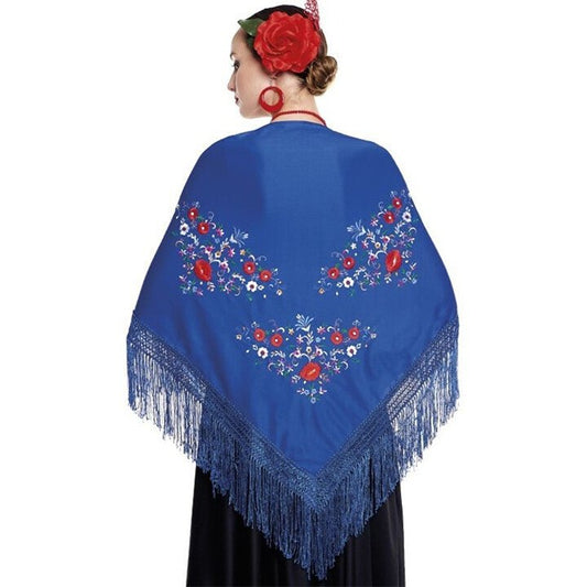 Embroidered Blue Shawl
