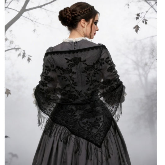 Black Lace Shawl