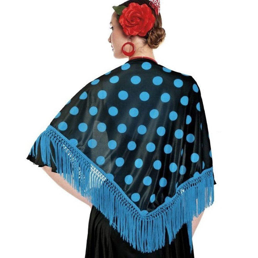 Blue Polka Dot Shawl