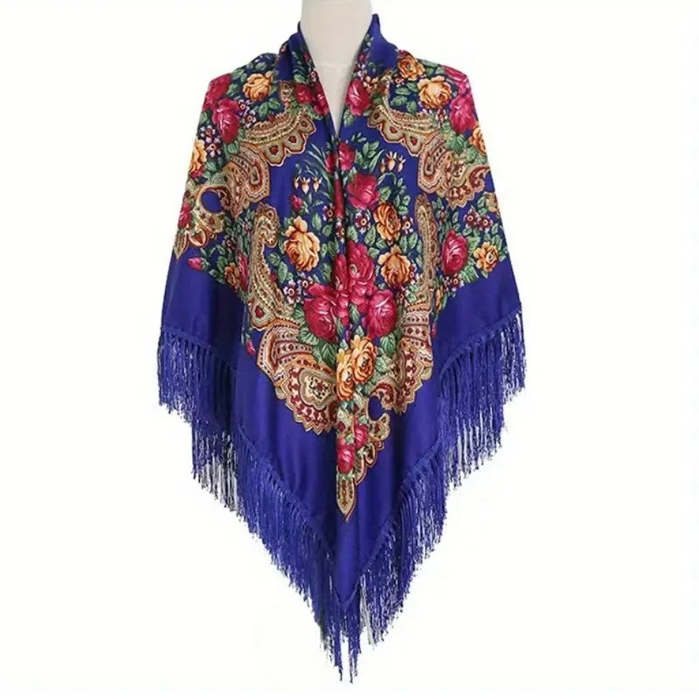 Traditional Blue Shawl