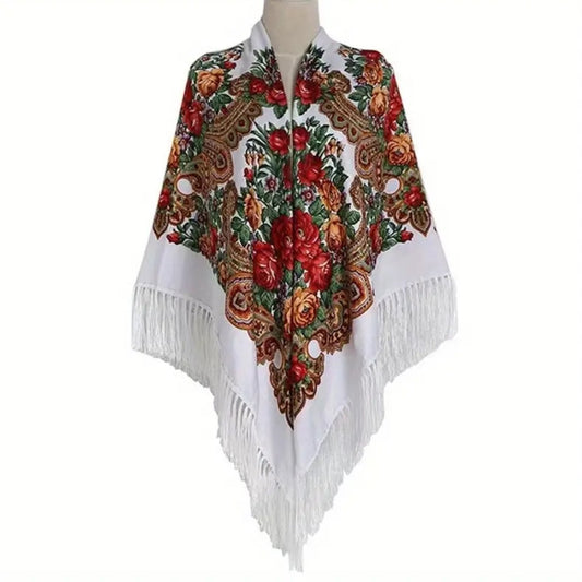 Traditional White Shawl