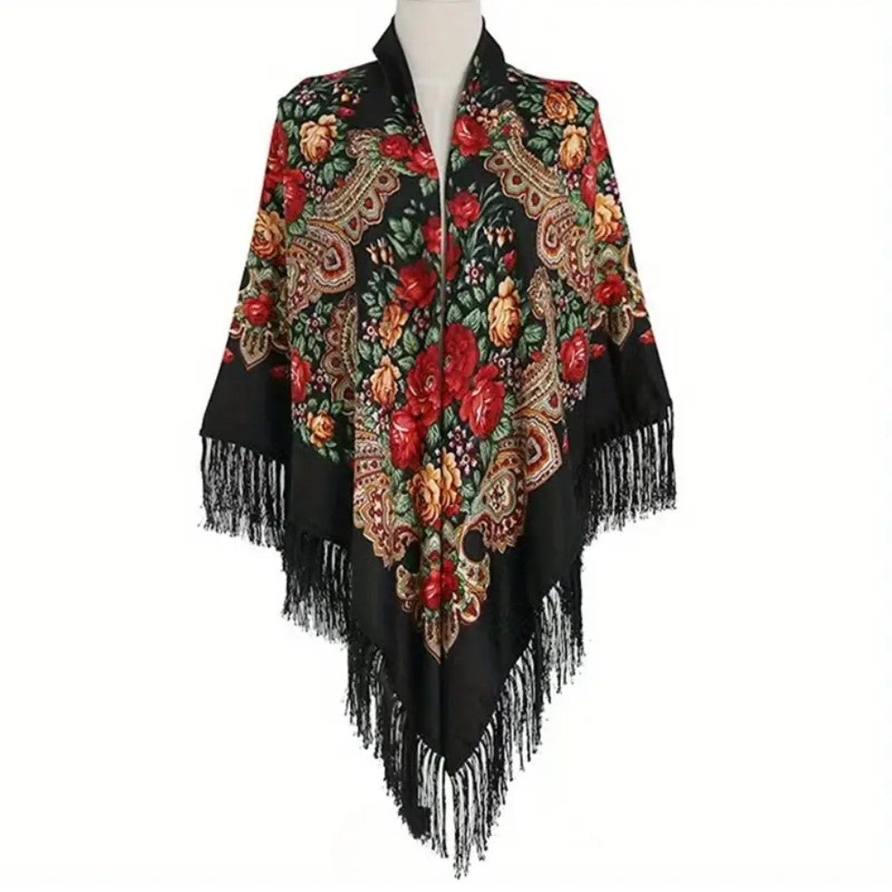 Traditional Black Shawl