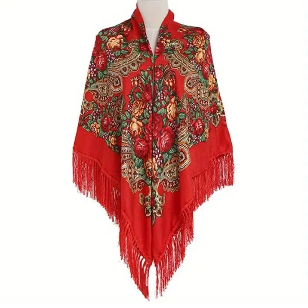 Traditional Red Shawl