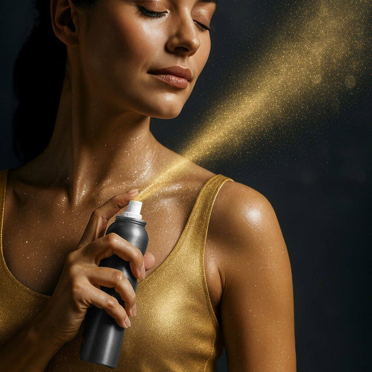 Gold Spray Makeup