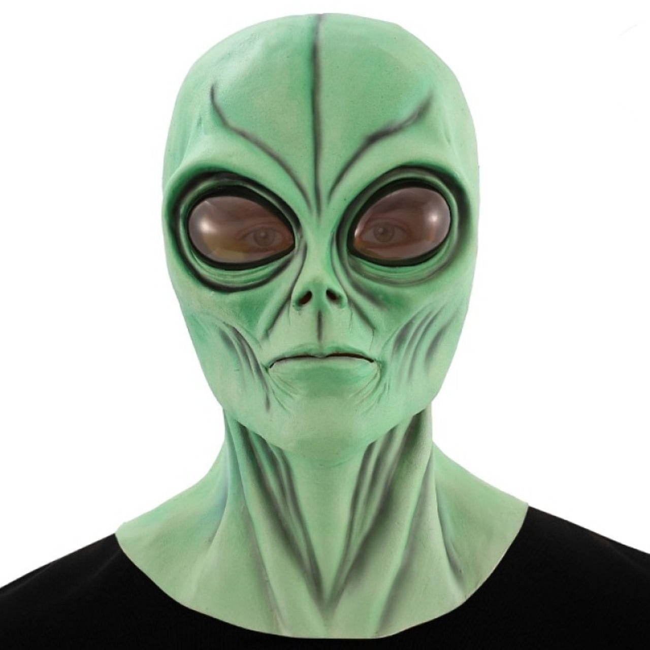 Green Area 51 Alien Latex Mask